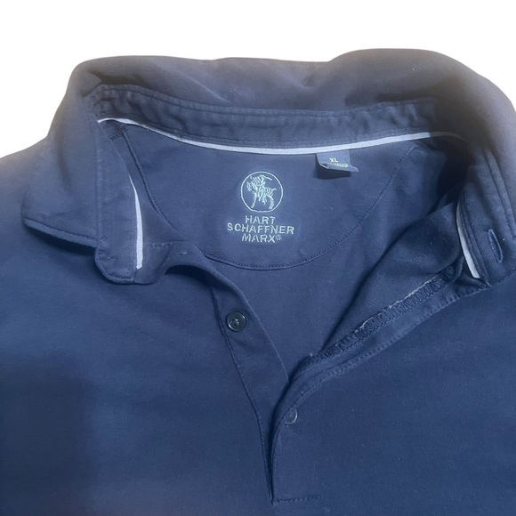 Hart Schaffner Marx blue navy Long Sleeve Shirt xl - Picture 5 of 7